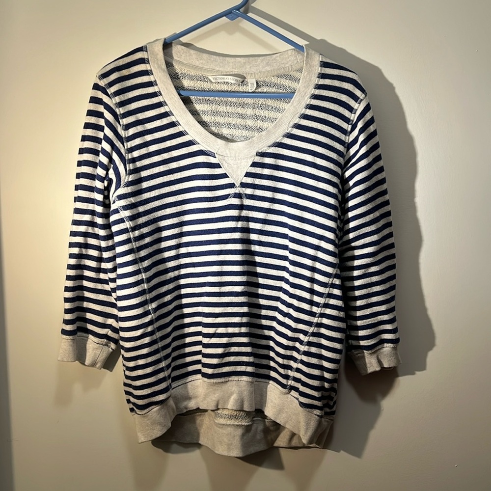 Victoria Secret Striped Lounge Crew Neck Sweater